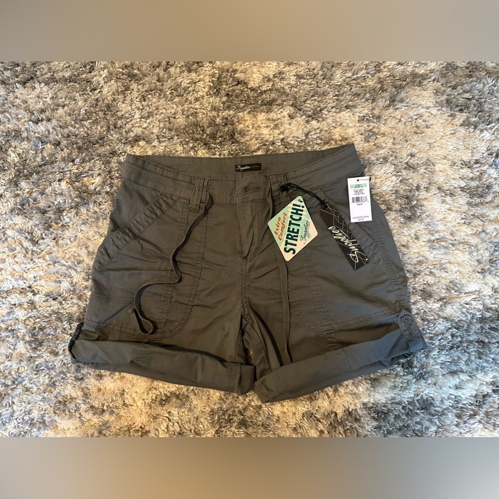 Supplies by Union Bay Marty Roll Up Shorts - Size 8 Lt Galaxy Grey NWT